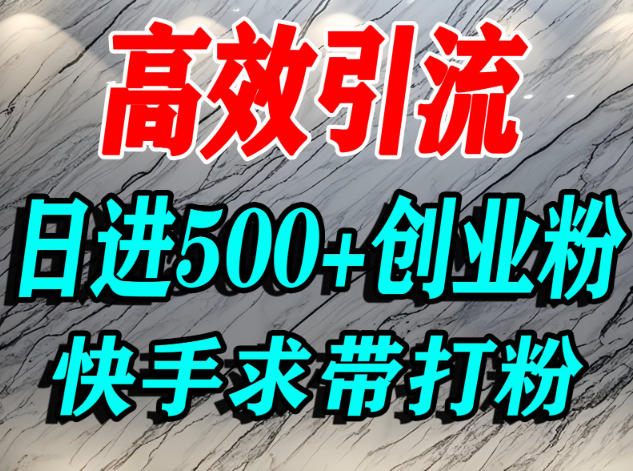 怎么打创业粉？快手求带视角精准引流创业粉，宝妈、学生群体日进500+精准流量-保成圈-山云人力,分享创业咨询_最新网络项目资源