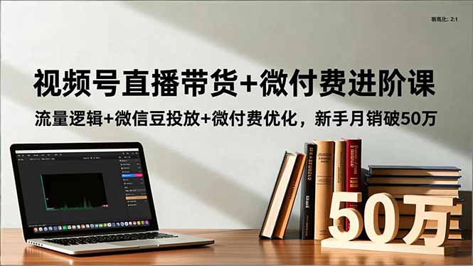 视频号直播带货+微付费进阶课：流量逻辑+微信豆投放+微付费优化，新手月销破50万-保成圈-山云人力,分享创业咨询_最新网络项目资源