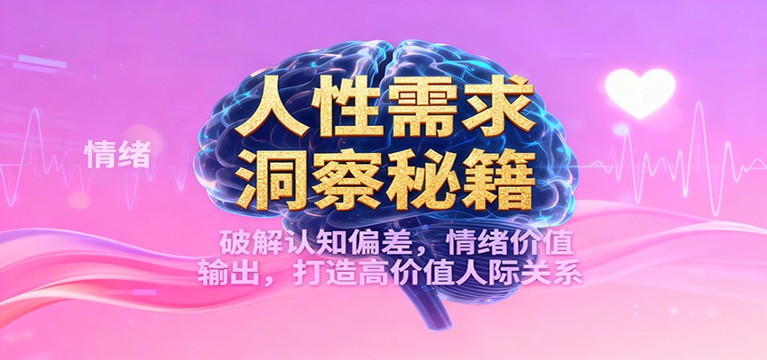人性需求洞察秘籍，破解认知偏差，情绪价值输出，打造高价值人际关系-保成圈-山云人力,分享创业咨询_最新网络项目资源
