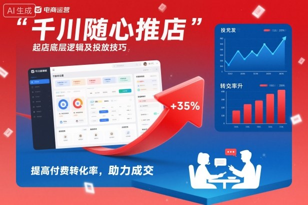 千川随心推起店底层逻辑及投放技巧，提高付费转化率，助力成交-保成圈-山云人力,分享创业咨询_最新网络项目资源
