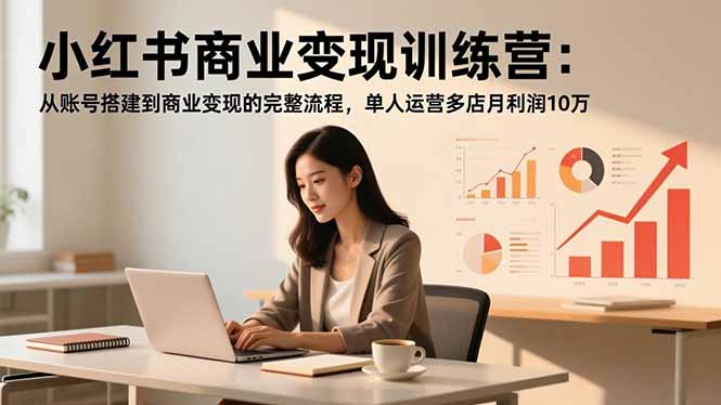 小红书商业变现训练营：从账号搭建到商业变现的完整流程，单人运营多店月利润10万-保成圈-山云人力,分享创业咨询_最新网络项目资源
