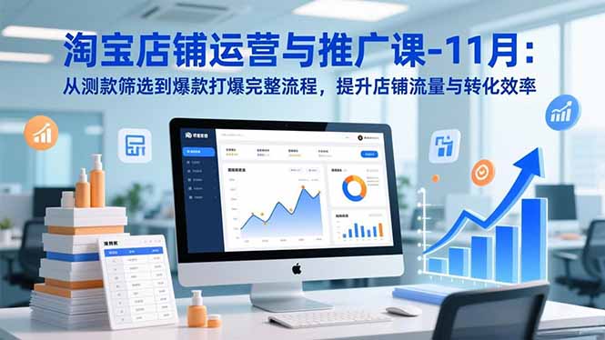 淘宝店铺运营与推广课-11月：从测款筛选到爆款打爆完整流程，提升店铺流量与转化效率-保成圈-山云人力,分享创业咨询_最新网络项目资源