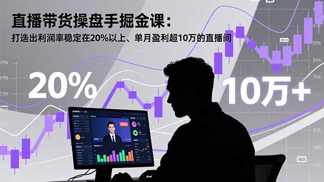 直播带货操盘手掘金课：打造出利润率稳定在20%以上、单月盈利超10万的直播间-保成圈-山云人力,分享创业咨询_最新网络项目资源
