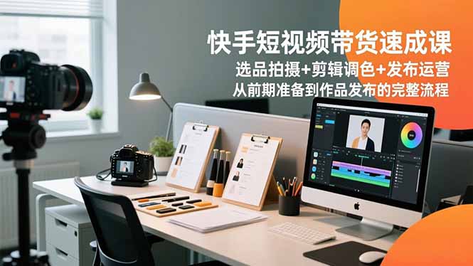 快手短视频带货速成课，选品拍摄+剪辑调色+发布运营，从前期准备到作品发布的完整流程-保成圈-山云人力,分享创业咨询_最新网络项目资源