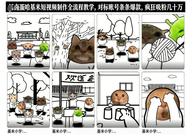 卤蛋哈基米短视频制作全流程教学，条条爆款，疯狂吸粉几十万-保成圈-山云人力,分享创业咨询_最新网络项目资源