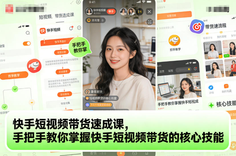 快手短视频带货速成课，手把手教你掌握快手短视频带货的核心技能-保成圈-山云人力,分享创业咨询_最新网络项目资源