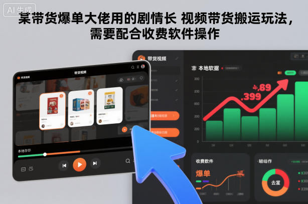 某带货爆单大佬用的剧情长视频带货搬运玩法，需要配合收费软件操作-保成圈-山云人力,分享创业咨询_最新网络项目资源