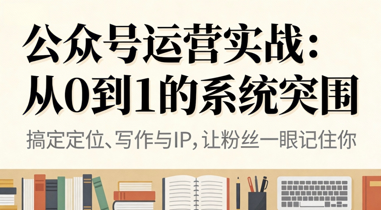 公众号运营实战：从0到1的系统突围-保成圈-山云人力,分享创业咨询_最新网络项目资源
