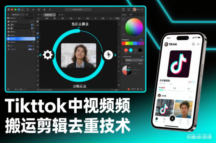 Tiktok中视频纯搬运剪辑去重技术，外来技术，自行测试-保成圈-山云人力,分享创业咨询_最新网络项目资源