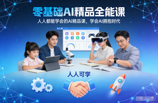 零基础AI精品全能课，人人都能学会的AI精品课，学会AI拥抱时代-保成圈-山云人力,分享创业咨询_最新网络项目资源