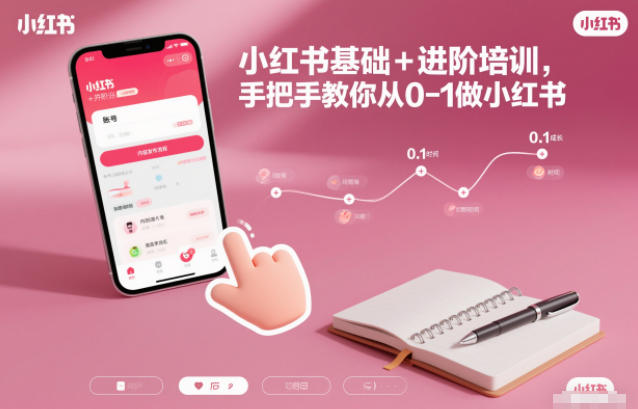 小红书基础+进阶培训，手把手教你从0-1做小红书-保成圈-山云人力,分享创业咨询_最新网络项目资源