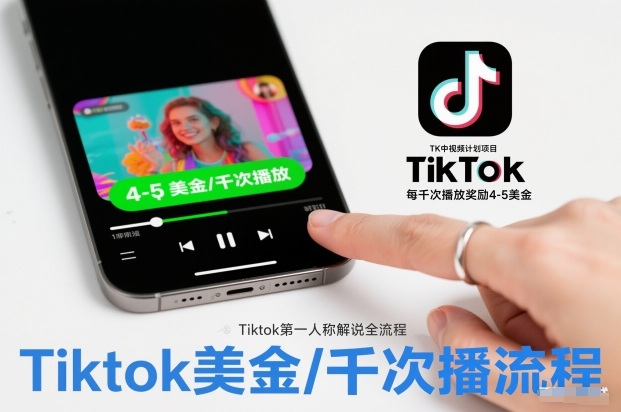TK中视频计划项目，Tiktok第一人称解说流程，每干次播放奖励4-5美金-保成圈-山云人力,分享创业咨询_最新网络项目资源