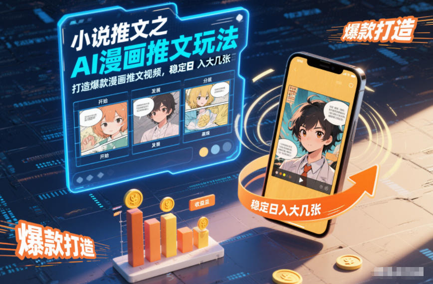 小说推文之AI漫画推文玩法，打造爆款漫画推文视频，稳定日入大几张-保成圈-山云人力,分享创业咨询_最新网络项目资源