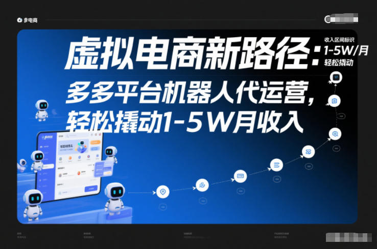 虚拟电商新路径：多多平台机器人代运营，轻松撬动1-5W月收入【揭秘】-保成圈-山云人力,分享创业咨询_最新网络项目资源