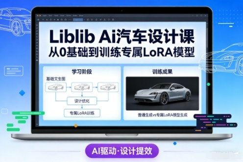 Liblib Ai汽车设计课，从0基础文生图，到教你训练专属设计和风格LoRA模型-保成圈-山云人力,分享创业咨询_最新网络项目资源