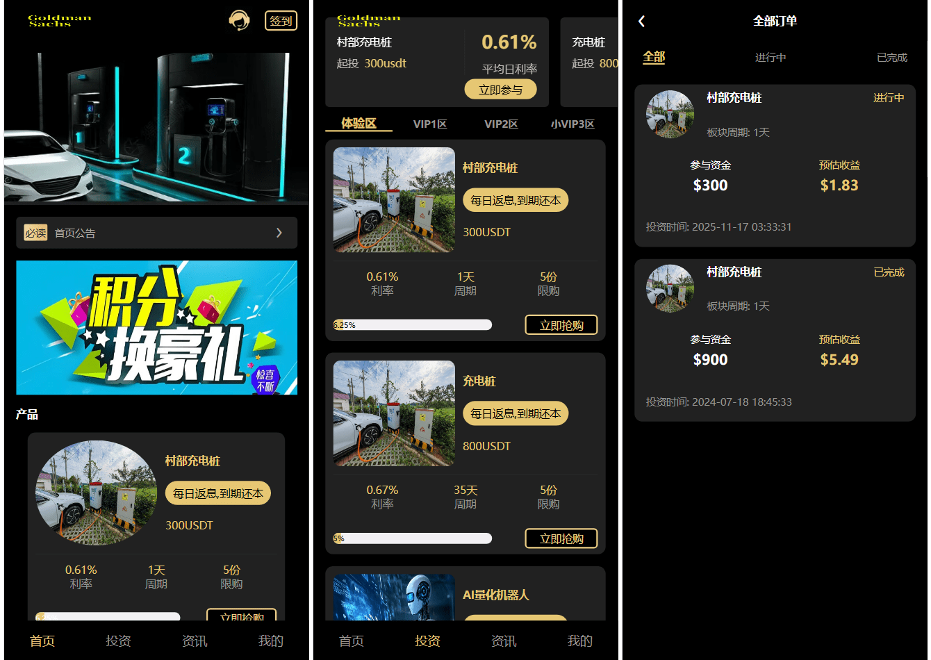 Fidelity充电桩投资理财系统源码-前端uniapp纯源码+后端PHP-保成圈-山云人力,分享创业咨询_最新网络项目资源