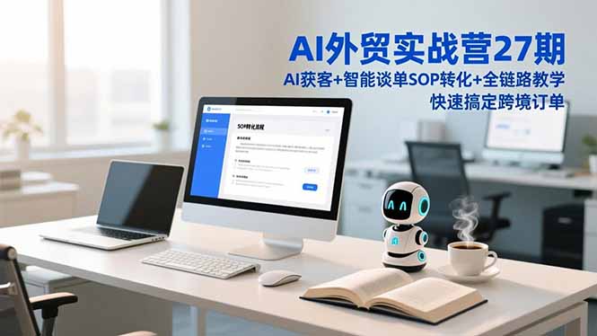 AI外贸实战营27期，AI获客+智能谈单+SOP转化+全链路教学，快速搞定跨境订单-保成圈-山云人力,分享创业咨询_最新网络项目资源