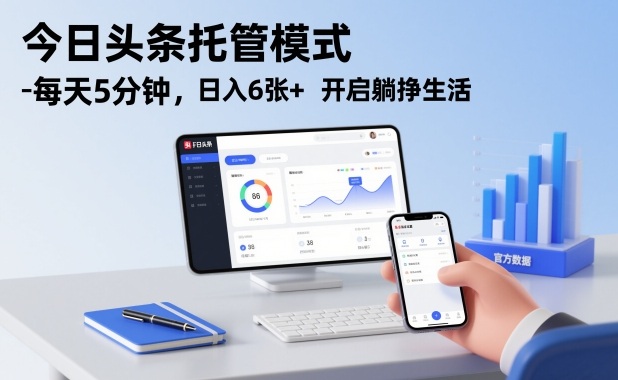 今日头条托管模式，每天5分钟，日入6张+，开启躺挣生活【揭秘】-保成圈-山云人力,分享创业咨询_最新网络项目资源