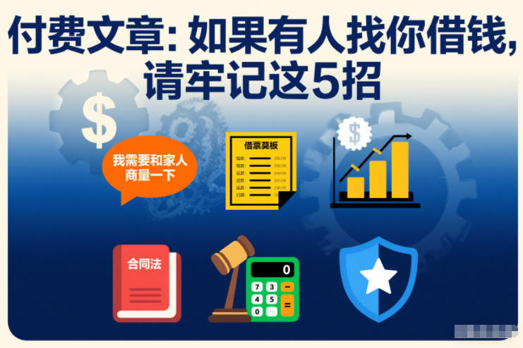 付费文章：如果有人找你借钱，请牢记这5招-保成圈-山云人力,分享创业咨询_最新网络项目资源