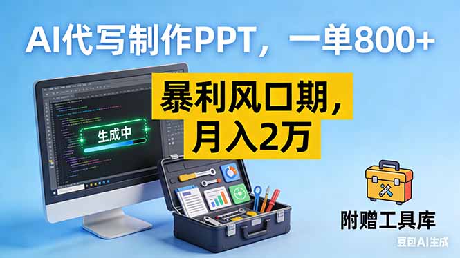 AI代写制作PPT，一单800+， 暴利风口期，月入2万【附工具】-保成圈-山云人力,分享创业咨询_最新网络项目资源