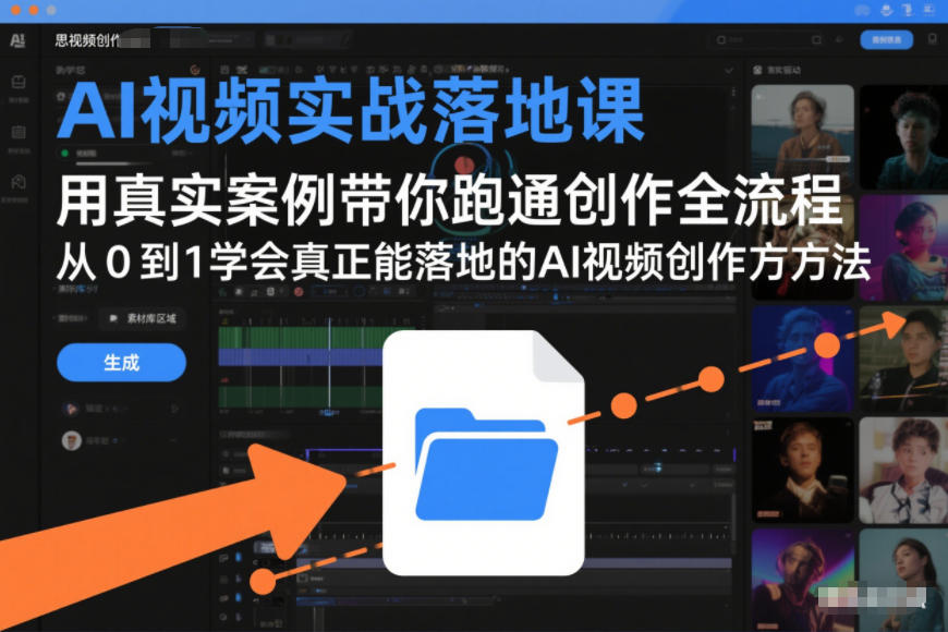 AI视频实战落地课，用真实案例带你跑通创作全流程，从0到1学会真正能落地的AI视频创作方法-保成圈-山云人力,分享创业咨询_最新网络项目资源
