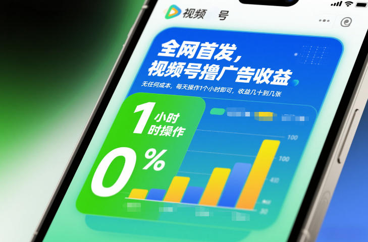 全网首发，视频号撸广告收益，无任何成本，每天操作1个小时即可，收益几十到几张-保成圈-山云人力,分享创业咨询_最新网络项目资源