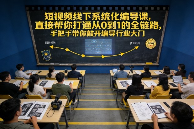 短视频线下系统化编导课，直接帮你打通从0到1的全链路，手把手带你敲开编导行业大门-保成圈-山云人力,分享创业咨询_最新网络项目资源