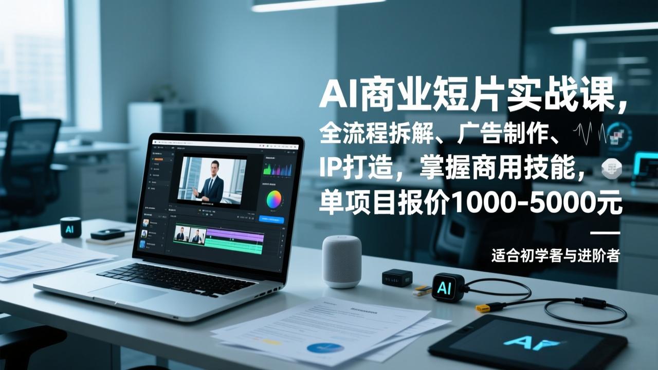 AI商业短片实战课，全流程拆解、广告制作、IP打造，掌握商用技能，单项目报价1000-5000元-保成圈-山云人力,分享创业咨询_最新网络项目资源
