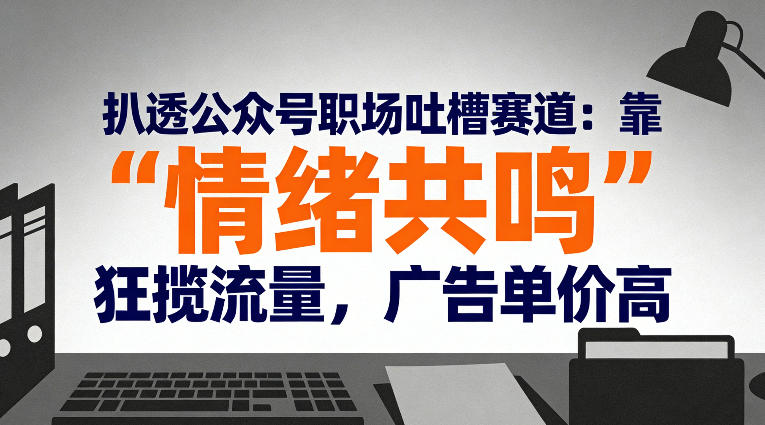 扒透公众号职场吐槽赛道：靠“情绪共鸣”狂揽流量，广告单价高-保成圈-山云人力,分享创业咨询_最新网络项目资源