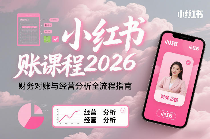小红书对账课程2026，财务对账与经营分析全流程指南-保成圈-山云人力,分享创业咨询_最新网络项目资源