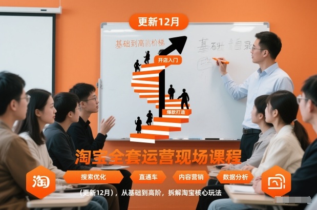 淘宝全套运营现场课程(更新26年1月)，从基础到高阶，拆解淘宝核心玩法-保成圈-山云人力,分享创业咨询_最新网络项目资源