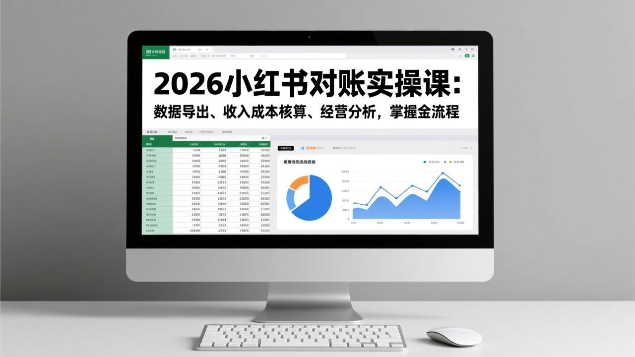 2026小红书对账实操课：数据导出、收入成本核算、经营分析，掌握全流程-保成圈-山云人力,分享创业咨询_最新网络项目资源