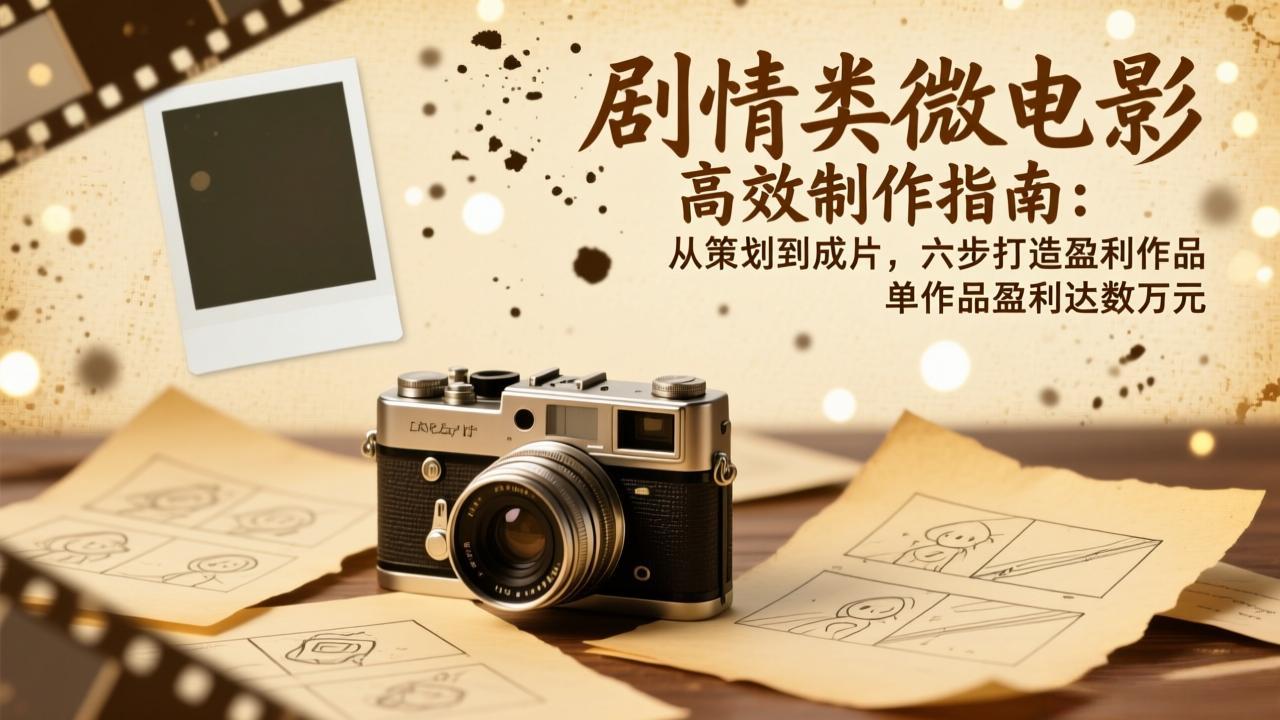 剧情类微电影高效制作指南：从策划到成片，六步打造盈利作品，单作品盈利达数万元-保成圈-山云人力,分享创业咨询_最新网络项目资源