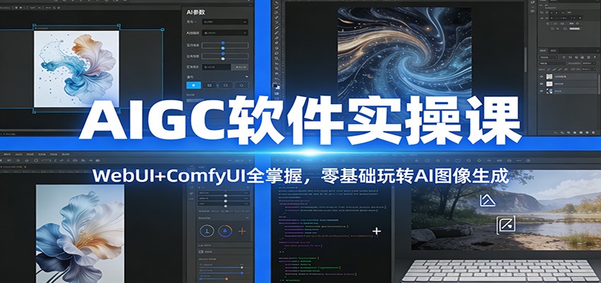 AIGC软件实操课：WebUI+ComfyUI全掌握，零基础玩转AI图像生成-保成圈-山云人力,分享创业咨询_最新网络项目资源