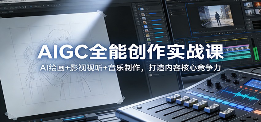 AIGC全能创作实战课：AI绘画+影视视听+音乐制作，打造内容核心竞争力-保成圈-山云人力,分享创业咨询_最新网络项目资源