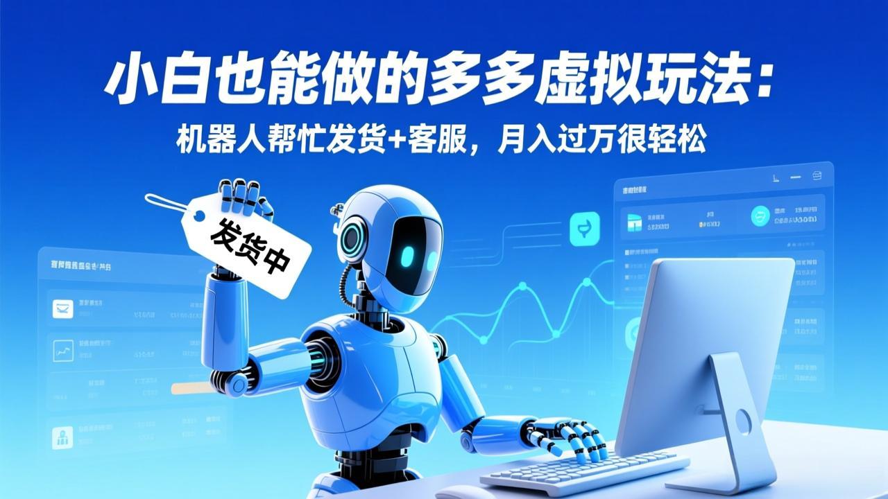 小白也能做的多多虚拟玩法：机器人帮忙发货+客服，月入过万很轻松-保成圈-山云人力,分享创业咨询_最新网络项目资源