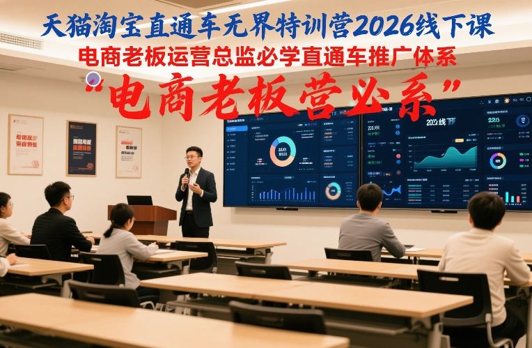 天猫淘宝直通车无界特训营2026线下课，电商老板运营总监必学直通车推广体系-保成圈-山云人力,分享创业咨询_最新网络项目资源