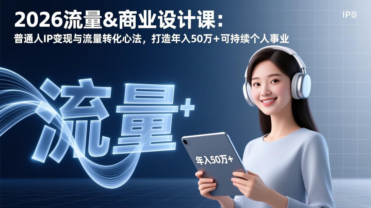 2026流量&商业设计课：普通人IP变现与流量转化心法，打造年入50万+可持续个人事业-保成圈-山云人力,分享创业咨询_最新网络项目资源