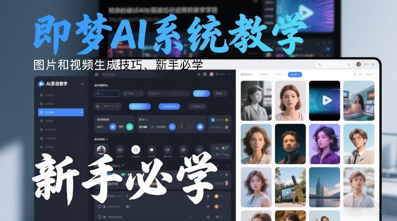 即梦AI系统教学，图片和视频生成技巧，新手必学-保成圈-山云人力,分享创业咨询_最新网络项目资源