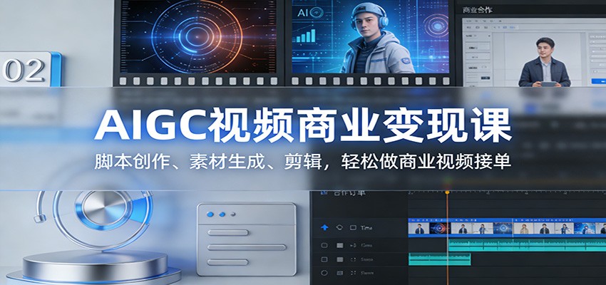 AIGC视频商业变现课：脚本创作、素材生成、剪辑，轻松做商业视频接单-保成圈-山云人力,分享创业咨询_最新网络项目资源