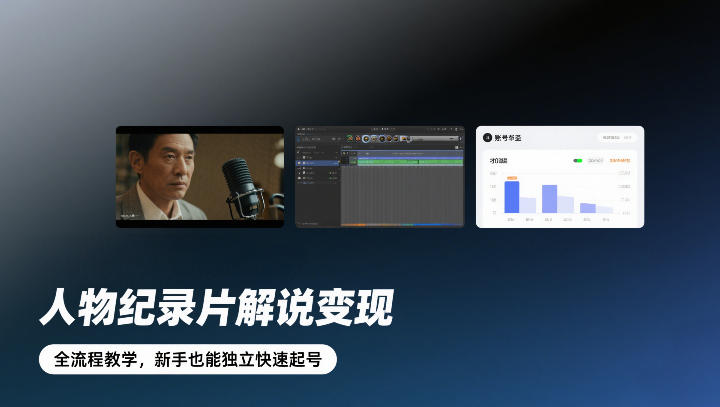 人物纪录片解说变现，全流程教学，新手也能独立快速起号-保成圈-山云人力,分享创业咨询_最新网络项目资源