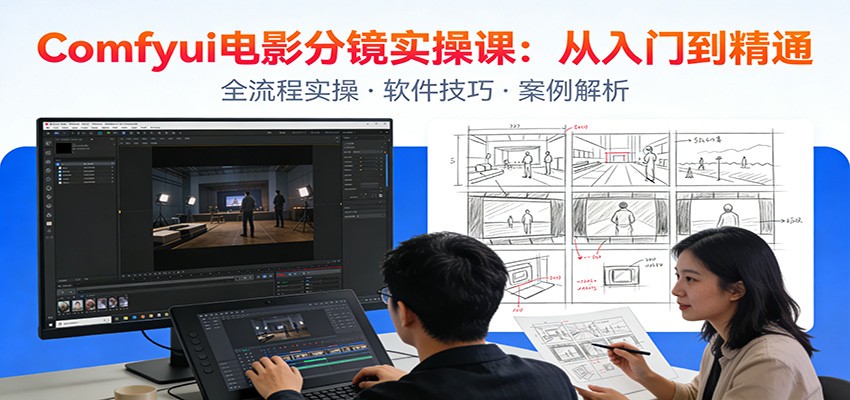 ComfyUI电影分镜实操课：分镜一致性，全流程AI视频制作，零基础也能做专业分镜-保成圈-山云人力,分享创业咨询_最新网络项目资源