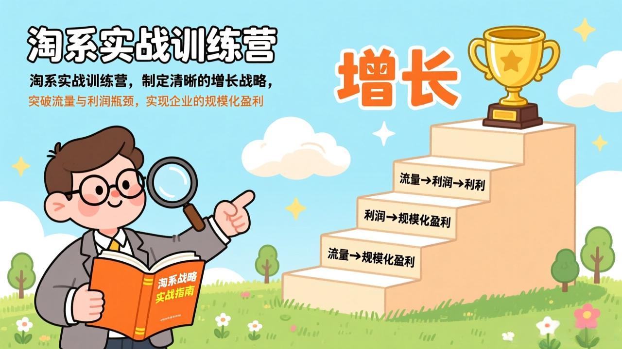 淘系实战训练营，制定清晰的增长战略，突破流量与利润瓶颈，实现企业的规模化盈利-保成圈-山云人力,分享创业咨询_最新网络项目资源