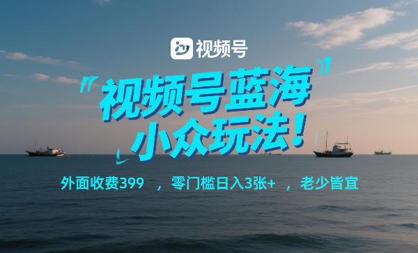 视频号蓝海小众玩法！外面收费399，零门槛日入3张+，老少皆宜-保成圈-山云人力,分享创业咨询_最新网络项目资源