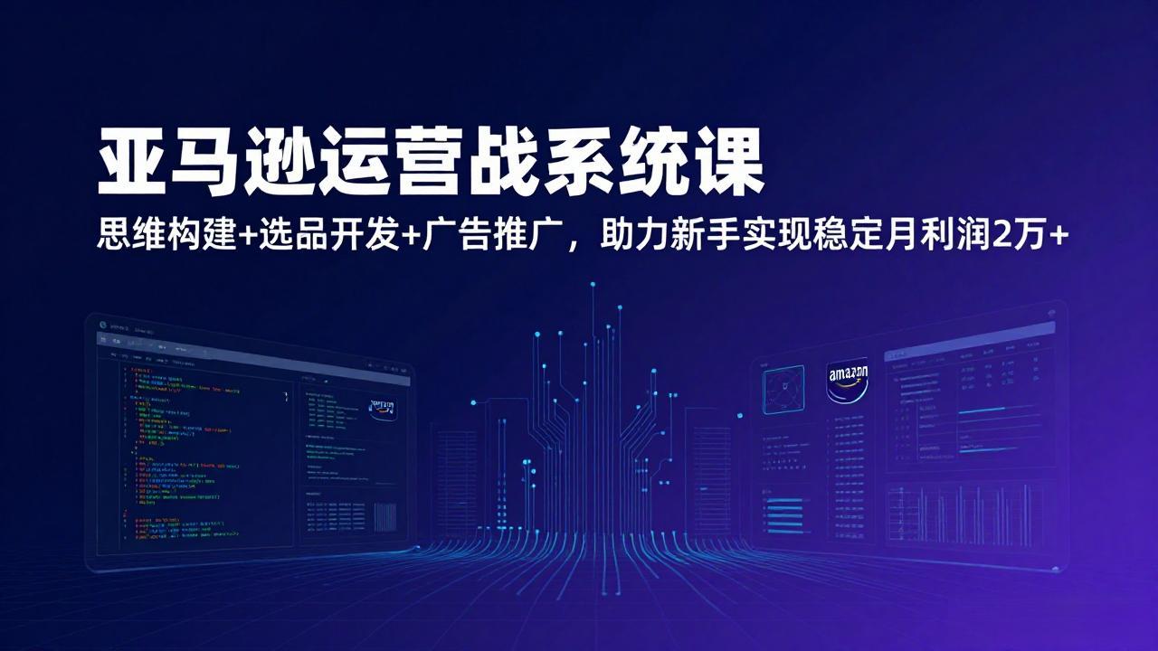 亚马逊运营实战系统课，思维构建+选品开发+广告推广，助力新手实现稳定月利润2万+(更新-保成圈-山云人力,分享创业咨询_最新网络项目资源