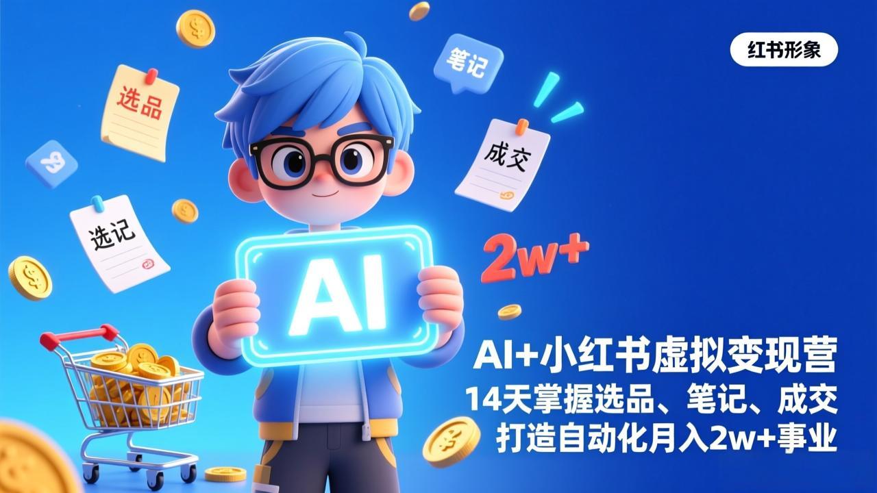 AI+小红书虚拟变现营(完结-保成圈-山云人力,分享创业咨询_最新网络项目资源
