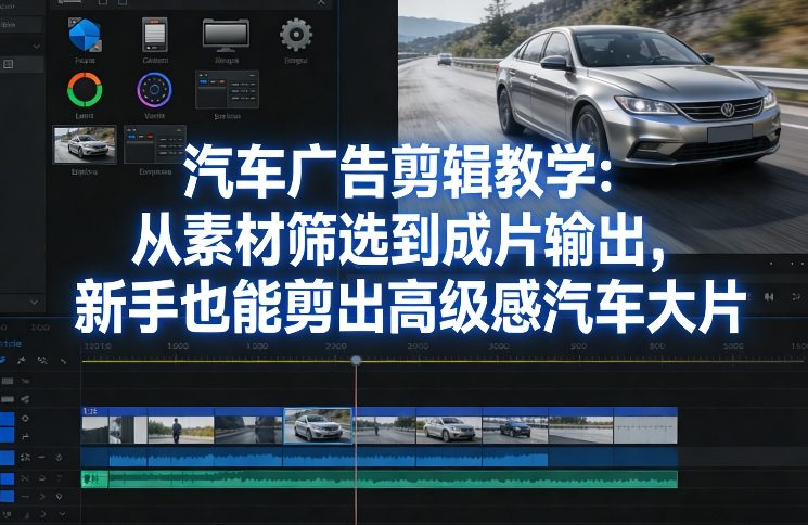 汽车广告剪辑教学：从素材筛选到成片输出，新手也能剪出高级感汽车大片-保成圈-山云人力,分享创业咨询_最新网络项目资源