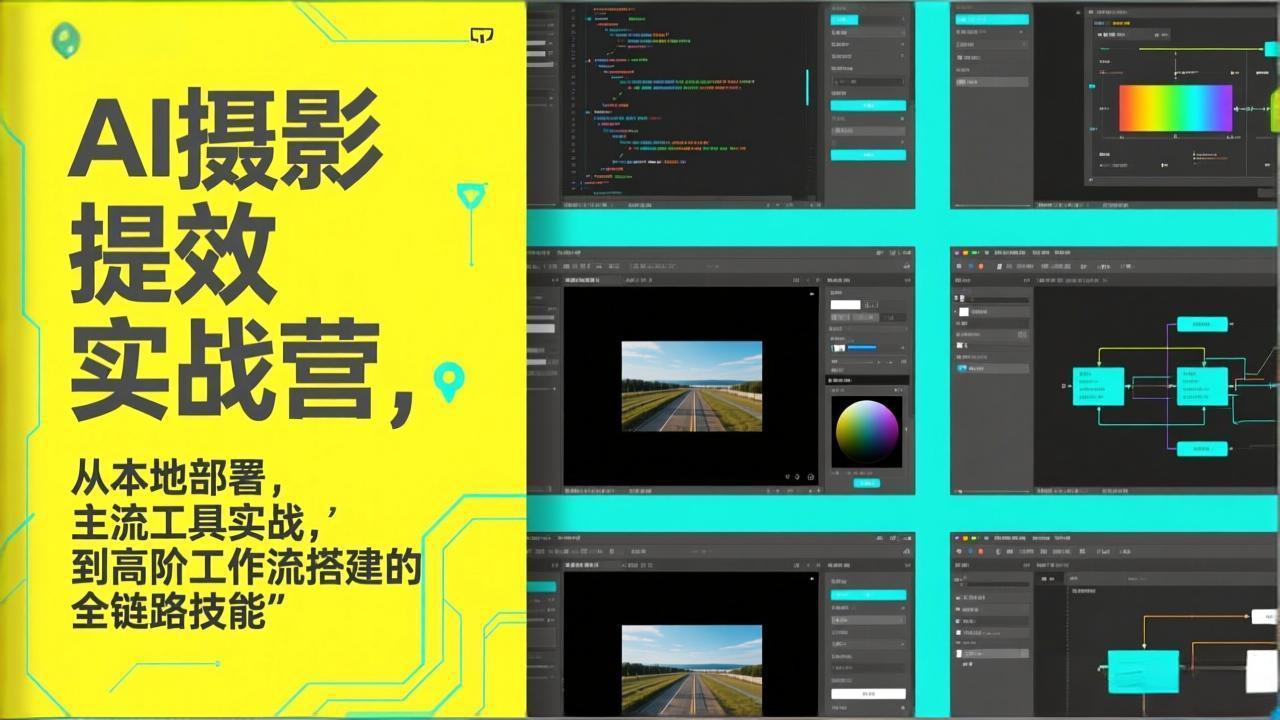 AI+摄影提效实战营，从本地部署，主流工具实战，到高阶工作流搭建的全链路技能-保成圈-山云人力,分享创业咨询_最新网络项目资源