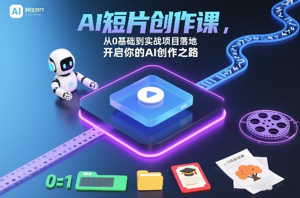 AI短片创作课，从0基础到实战项目落地，开启你的AI创作之路(更新)-保成圈-山云人力,分享创业咨询_最新网络项目资源