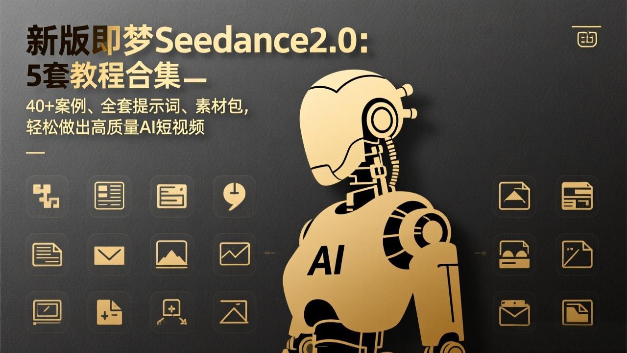 新版即梦Seedance2.0：5套教程合集，40+案例、全套提示词、素材包，轻松做出高质量AI短视频-保成圈-山云人力,分享创业咨询_最新网络项目资源